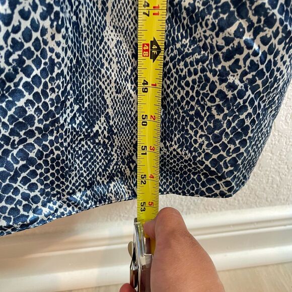 Contessa Di Roma Small Blue Snake Skin Print Slip Dress & Robe 2 Piece Sleepwear - Picture 6 of 9